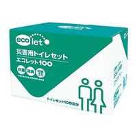 アズワン 災害用トイレ エコレット100 100回分×4箱入 65-1844-20 1ケース(4箱)（直送品）