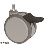 東海キャスター 双輪キャスター φ75 自在ストッパー付 ネジ式 (大)レバー F075N12SDP1.25L-14 1個（直送品）