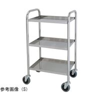 スギモト産業 ステンレスワゴン(天板四方立ち上がり・3段)M W600×D450×H800mm 完成品 OA-33CM 1台（直送品）
