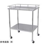 スギモト産業 ステンレス器械卓子(天板四方柵付・2段)M W600×D450×H750mm 完成品 OA-13M 1台 67-5758-34（直送品）