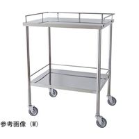 スギモト産業 ステンレス器械卓子(天板三方柵付・2段)L W750×D450×H750mm 完成品 OA-14L 1台 67-5758-38（直送品）