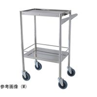 スギモト産業 ステンレス器械卓子(天板あて板付・2段)片側押手付き M W450×D300×H800mm 完成品 OA-17CM 1台（直送品）