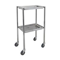 スギモト産業 トレー付ステンレスワゴン(2段)W455×D315×H800mm 完成品 OA-21 1台 67-5758-55（直送品）