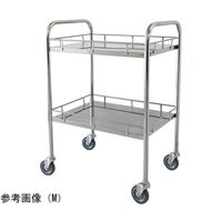 スギモト産業 ステンレスワゴン(天板四方柵付・2段)M W600×D450×H800mm 完成品 OA-33M 1台 67-5758-59（直送品）