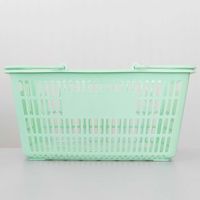 大和産業 買い物かご ライトグリーン 5個入 SL-30 1セット(5個) 67-6600-44（直送品）