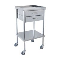 スギモト産業 引出付きステンレス器械卓子(天板三方当て板付) 引出付 W460×D410×H880mm 完成品 OA-18B 1台（直送品）