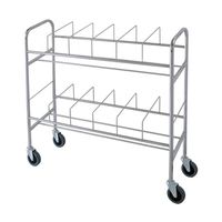 スギモト産業 カルテワゴン(ブックワゴン) ステンレス製 W975×D320×H970mm MーA 完成品 OD-41M-A 1台（直送品）