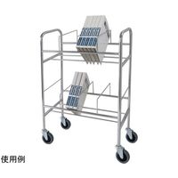 スギモト産業 カルテワゴン(ブックワゴン) ステンレス製 W665×D320×H970mm SーA 完成品 OD-41S-A 1台（直送品）