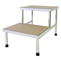 スギモト産業 二段踏台 ステンレス製 W400×D600×H400mm 完成品 OP-22-SUS 1台 67-7083-72（直送品）