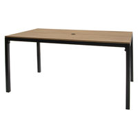 武田コーポレーション ウッド調アルミテーブル長方形 LN-G-UT140 1箱(1個入)（直送品）