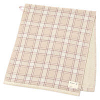 チェックガーゼパイルフェイスタオル ベージュ studio CLIP