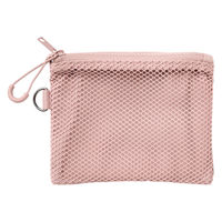 無印良品 ポリエステルダブルファスナーケース ピンク Ｓ 約１０×１３．５ｃｍ 良品計画