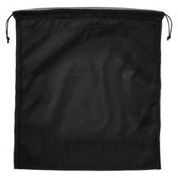 無印良品 ポリエステルメッシュ巾着 ダブルタイプ 黒 Ｌ 約３４×３７×１４ｃｍ 良品計画