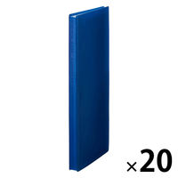 キングジム クリアーファイル ホッソ（透明） A4 25枚収容 ネイビー 5525TーNV 1セット（1冊×20）