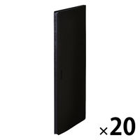 キングジム クリアーファイル ホッソ A4 15枚収容 ブラック 5515ーBK 1セット（1冊×20）