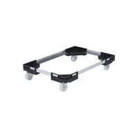 ルート工業:コンテナ台車 ルートボーイ302型 最大430×730 302-02  オレンジブック 5098262 コンテナ用台車・ドーリー台車:ルート工業 ルートボーイ:樹脂製