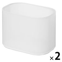 無印良品 再生ポリプロピレン入りコットン 綿棒ケース 約１０７×７２×７７ｍｍ 1セット（1個×2） 良品計画