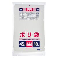 ジャパックス JNL591ポリ袋45L半透明 4521684148469 1個(10枚)（直送品）