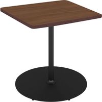 【組立設置込】コクヨ フランカ テーブル 角形単柱脚 幅900×奥行900×高さ720mm ブラウンオールナット×ブラック 1台（直送品）