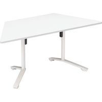 【組立設置込】コクヨ INITIA 台形 フラップテーブル 幅1565×奥行695×高さ720mm ホワイト×ホワイト×ホワイト 1台（直送品）