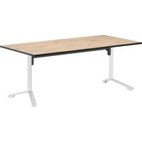 【組立設置込】コクヨ INITIA 昇降 フラップテーブル 幅1800×奥行900×高さ900mm Eナチュラル×ブラック×ホワイト 1台（直送品）