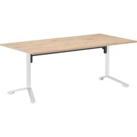 【組立設置込】コクヨ INITIA 昇降 フラップテーブル 幅1800×奥行900×高さ900mm Eナチュラル×ホワイト 1台（直送品）