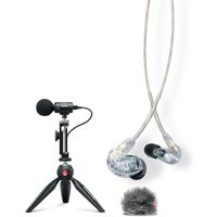 SHURE デジタル・ステレオ・コンデンサー・マイクロホン（イヤホンセット） MV88+SE215-CL-A 1個（直送品）