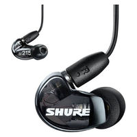 SHURE 高遮音性イヤホン／ブラック（リモコンマイク付きケーブル） SE215DYBK+UNI-A 1個（直送品）