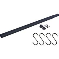 清水 ラブリコ IXK-8 伸縮アイアンロッド ブラック M 1本 & SH-ISH100K アイアンSフック 4個 1セット（直送品）