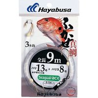 ハヤブサ E-734-13-8 エース ふかせ 9m 3本針 1袋（直送品）