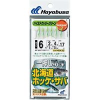 ハヤブサ HS432-6-2 北海道ホッケサバツイストウイリー緑　1袋（直送品）