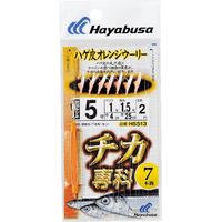 ハヤブサ HS513-4-0.8 チカ専 ハゲ 秋田7本鈎　1袋（直送品）