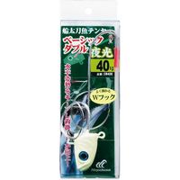 ハヤブサ SW406-50 船太刀魚テンヤ ダブル 夜光 1パック（直送品）
