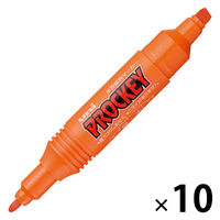 プロッキー 水性ペン 太・細ツイン 単色 橙 10本 PM150TR.4 三菱鉛筆 