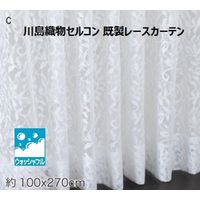 川島織物セルコン ウォッシャブル レースカーテン DC1023S 1000×2700mm クリーム 1枚（直送品）