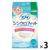 ソフィ シンクロフィット 多い日の昼用 12ピース入×3箱 ユニ・チャーム