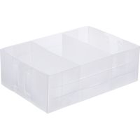 ベストコ フューレン 収納ボックス フリーパーテイション Ｍ ND-9199 幅205×奥行305×高さ100mm クリア 1個（直送品）