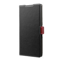 Galaxy Note 10+ SC-01M SCV45 手帳型ケース 薄型軽量PUレザーフラップケース PIECE ブラック（直送品）
