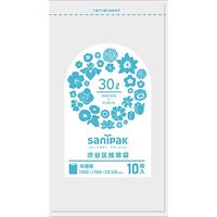 日本サニパック CT3C 渋谷区推奨ゴミ袋30L10枚 半透明 コンパクト包装(10枚×10点セット) 4902393580106（直送品）