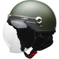 リード工業 CR-761 ハーフヘルメット マットグリーン LL 151202 1個（直送品）