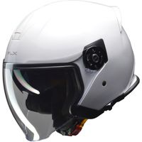 リード工業 FLX ジェットヘルメット ホワイト L 151257 1個（直送品）