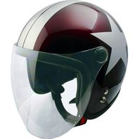 バイクヘルメット レディース シールド付き UVカット 白 黒