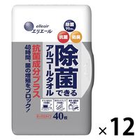 ウェットティッシュ 除菌シート 大王製紙 エリエール 除菌 抗菌成分プラス　ボックス本体40枚 1個（40枚入）×12個