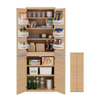 【軒先渡し】フナモコ キッチンストッカー 幅605×奥行445×高さ1800mm エリーゼアッシュ SSA-607 1台（直送品）