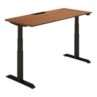 【組立設置込】コクヨ シークエンス スタンダード フルスペックレバー 舟底エッジ 幅1550×奥行675mm Gライトブラウン×BK 1台（直送品）