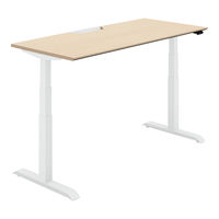 【組立設置込】コクヨ シークエンス スタンダード フルスペックレバー 舟底エッジ 幅1550×奥行675mm Wナチュラル×WH 1台（直送品）