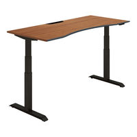 【組立設置込】コクヨ シークエンス ウイング ボタン ソフトエッジ 幅1750×奥行775mm Gライトブラウン×BK 1台（直送品）