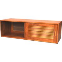 オスマック オスマック 天然木ルーバー扉カウンター上収納 幅80ライトブラウン BL-8028LB　1台（直送品）