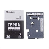 キングジム　テプラ　TR　6mm　白ラベル（黒文字）　1個　TC6S　（わけあり品）