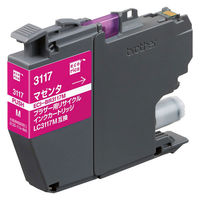 ブラザー用　エコリカ　リサイクルインク　ECI-BR3117M（LC3117M互換）　マゼンタ（わけあり品）